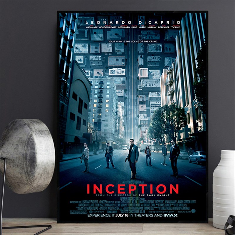 Inception 诺兰盗梦空间经典科幻电影海报装饰画影院酒吧床头挂画