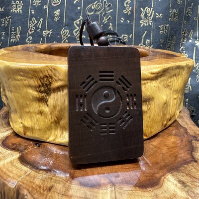 道用品玉化雷枣木五雷牌雷枣木五雷吊坠道正一牌浮雕枣木牌八卦牌