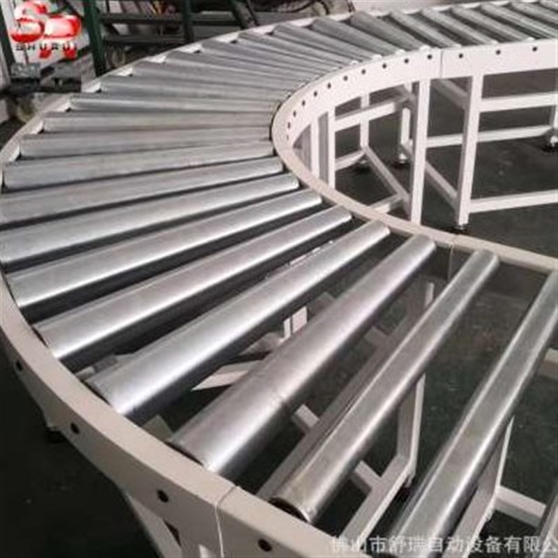 销滚筒线定制无动力滚筒转弯运输机工业流水线包装输送机家具生厂