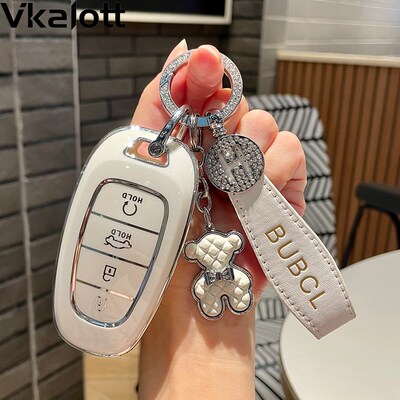 适用北京现代领动钥匙套女ix35朗动名图ix25悦动途胜伊兰特包壳扣