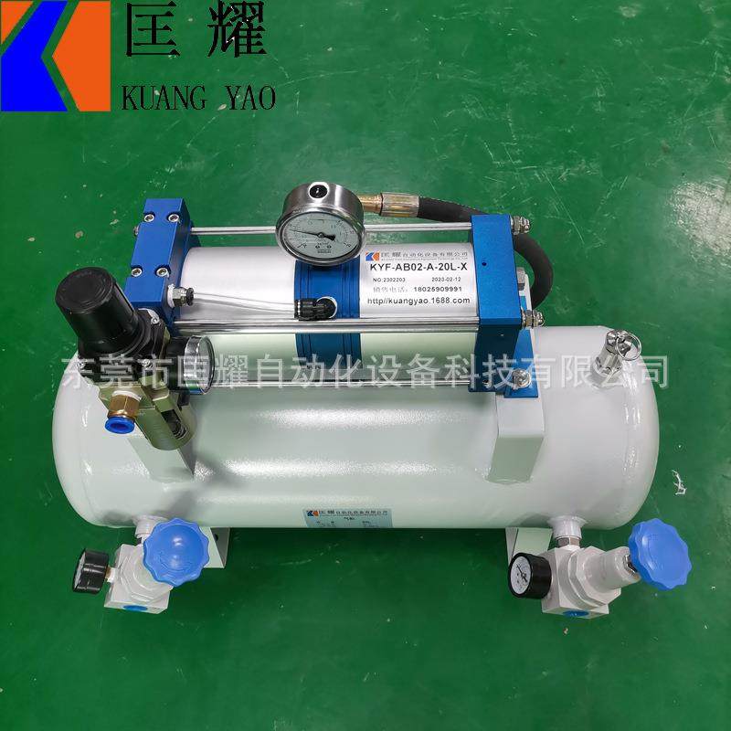 空气增压泵双阀广东工厂定非制标全自动带高压油管气动气体增压泵