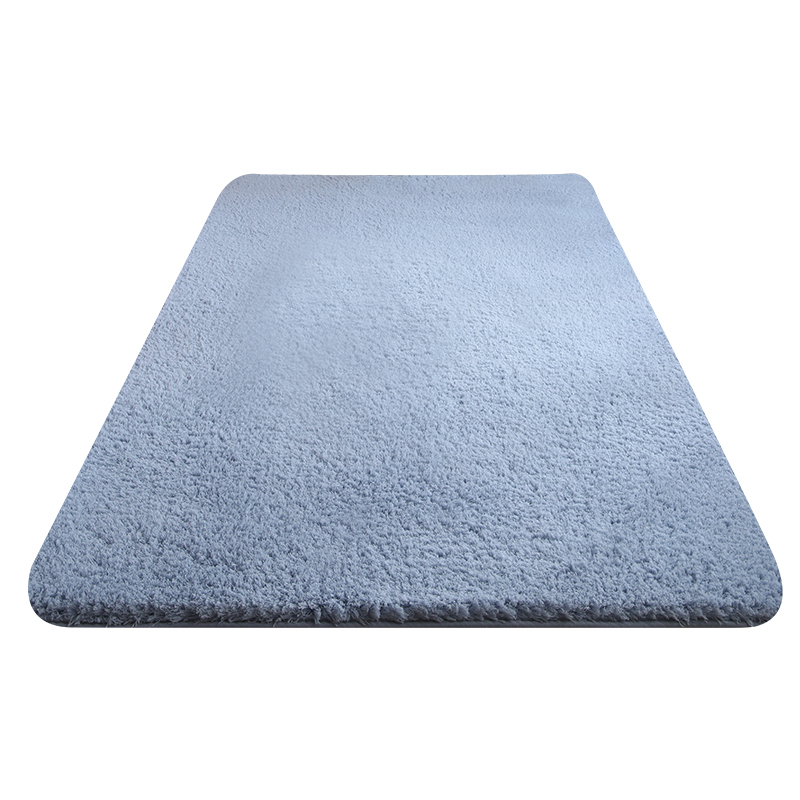 奶油风卧室床边地毯纯色加厚羊毛绒毯垫地家用女孩房间书桌地垫
