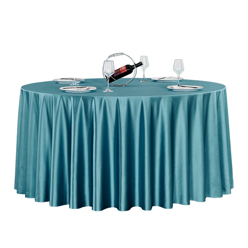 酒店高档桌布饭店宴会餐厅纯色台布大圆餐桌布素色台布定制做