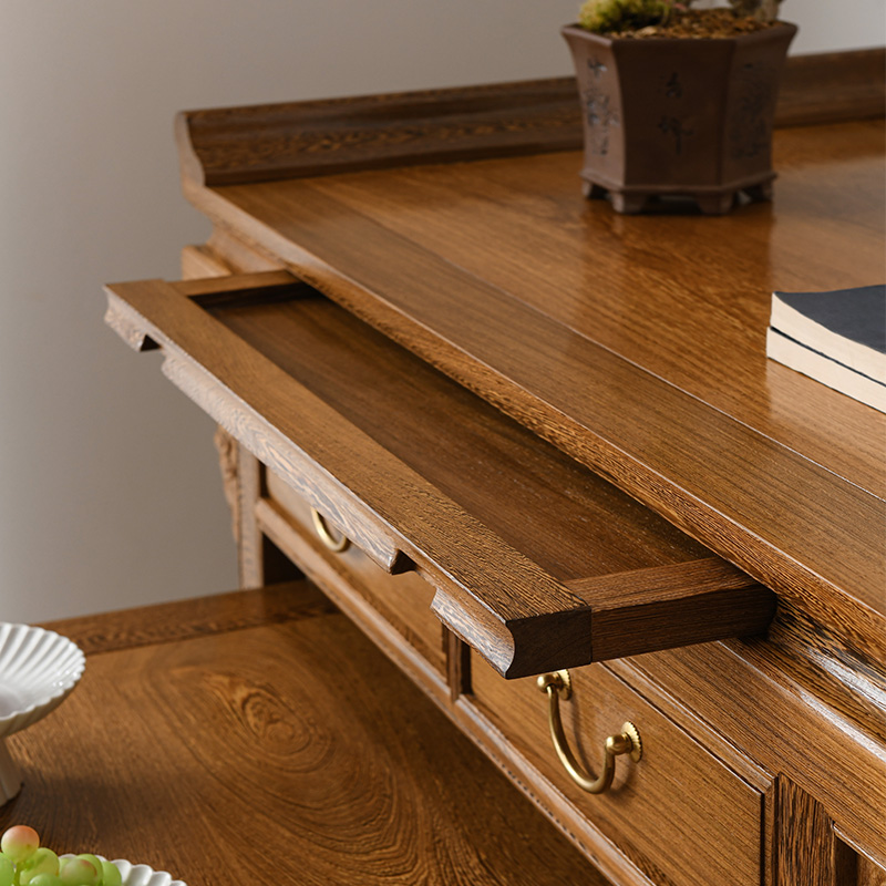 鸡翅木供桌八仙桌中式佛龛实木条案贡桌红木佛台中堂案几带板