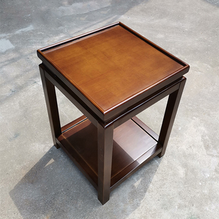 新实木方形茶几棋牌室麻雀房麻将机桌边茶几茶水柜角几置物茶杯架