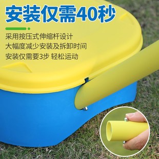 折叠室外y快开标准户外简易球网支架子家用 羽毛球网架便携式