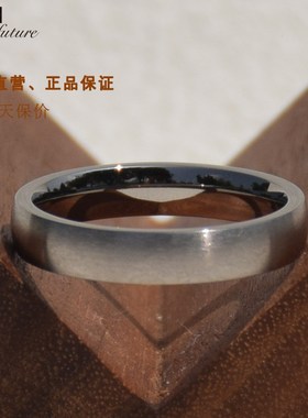 男女戒指素圈高级感个p性戒指时尚纯钛男女指环情侣对戒拉丝不掉