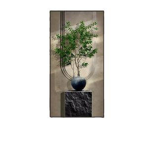 高級感新款 綠植墻壁 飾畫走廊過道掛畫豎版 進門玄關(guān)a畫入戶客廳裝