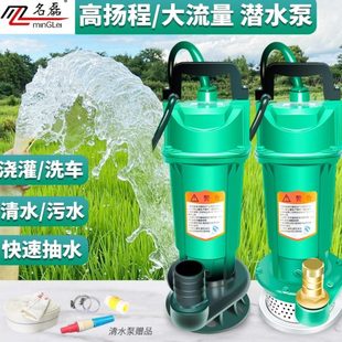 名磊水泵家用220V抽水井水清水泵农用灌溉污水泵烤漆抽水泵潜水泵