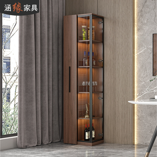 客厅酒柜靠墙展示柜三s角形转角柜墙角柜家用餐柜储物柜定制