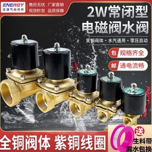 2W250 4分1寸2寸 常闭电磁阀水阀气阀2W160 2W025
