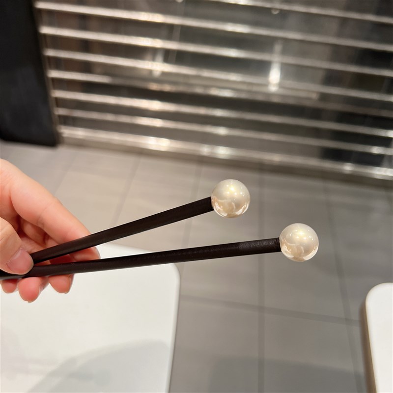 【明珠】高级感木质珍珠发簪日常通勤G盘发簪子简约百搭丸子头发