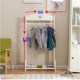 家庭晾衣杆儿童白色加粗实木衣帽架落地挂衣架卧室小孩子