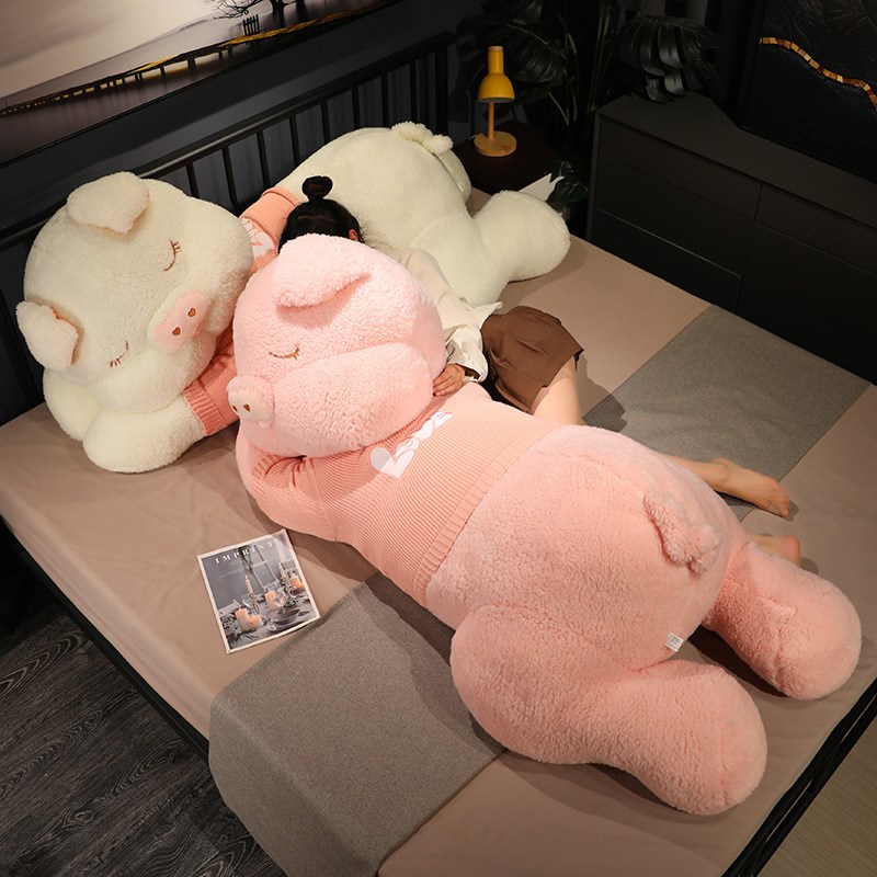 超大号趴趴猪女生睡觉抱枕小猪玩偶床上布娃娃可爱猪公仔毛绒