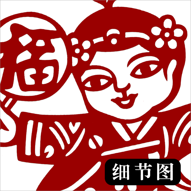 款社会义核心价值观剪纸底稿国画花鸟手工刻纸图样图案打印稿