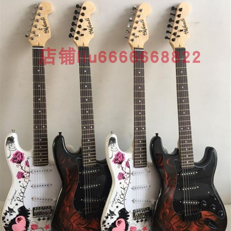 新款电吉他T装电吉他白色以新款音响效果器一体