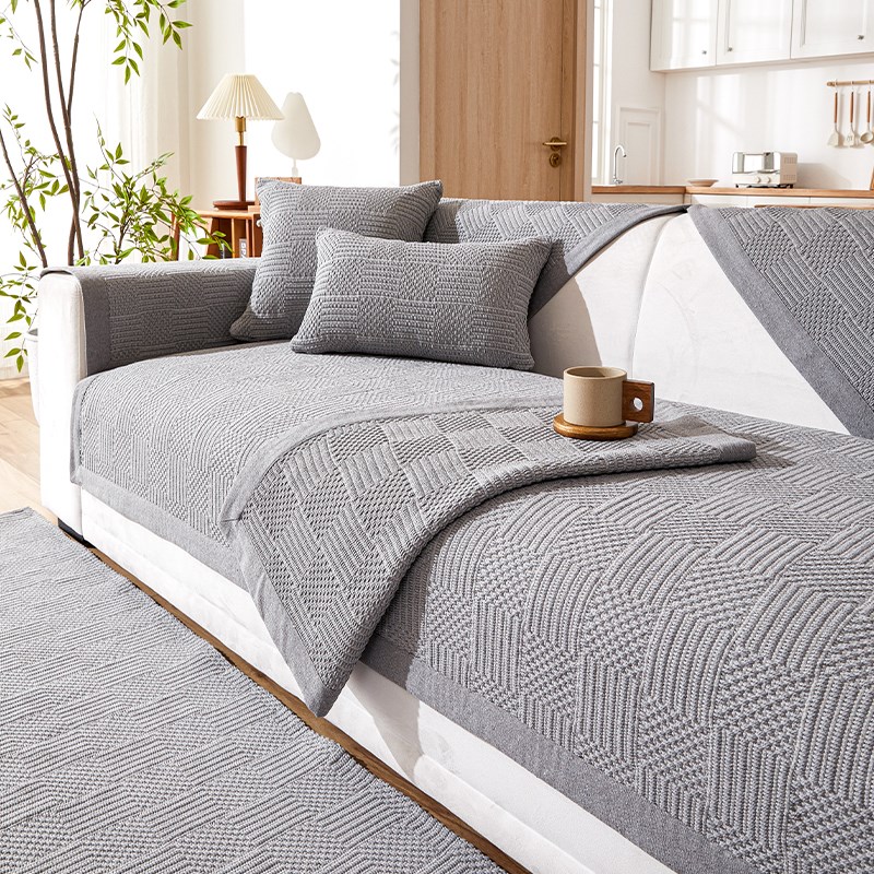 棉麻沙发垫加厚高档老粗布坐垫防滑灰色亚麻沙发盖布透气四季通用