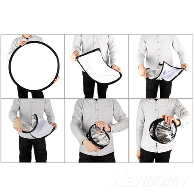 110CM二合一银白反光板 柔光板补光板带便携包 可折叠摄影器材