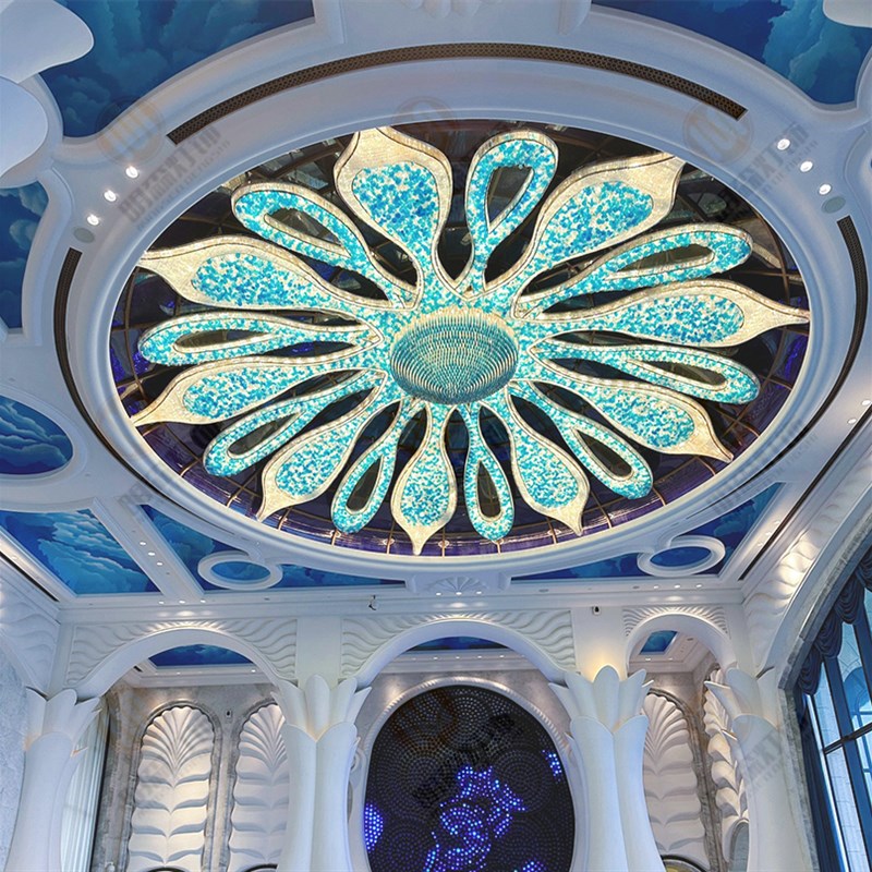 定制酒店大堂花瓣水晶灯饭店包厢走廊装饰吊灯别墅创意客厅挑空灯