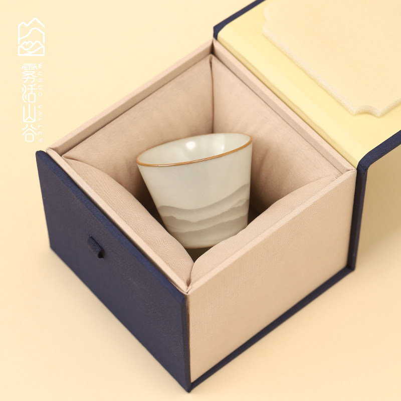 黄汝茶杯陶瓷文创水墨远山主人杯男女个人专用品茗杯高档茶具单杯,餐饮具,茶杯,淘宝优惠券,粉丝福利购,淘宝优惠卷