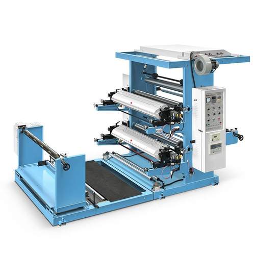 定制二色层叠式柔性凸版印刷机两色全自动无纺布面料柔版印刷机