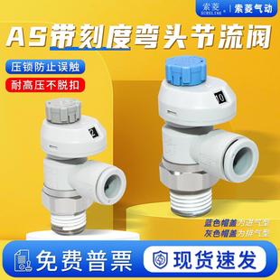 索菱气动接头SMC型带刻度节流阀调速调气阀AS220 221