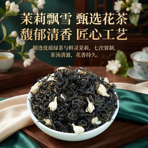 正宗横县茉莉花茶2026新茶浓香型散装袋装曲螺雪花螺茶叶口粮茶