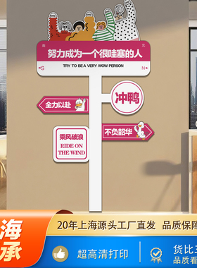 办公教室布置创意文化墙贴