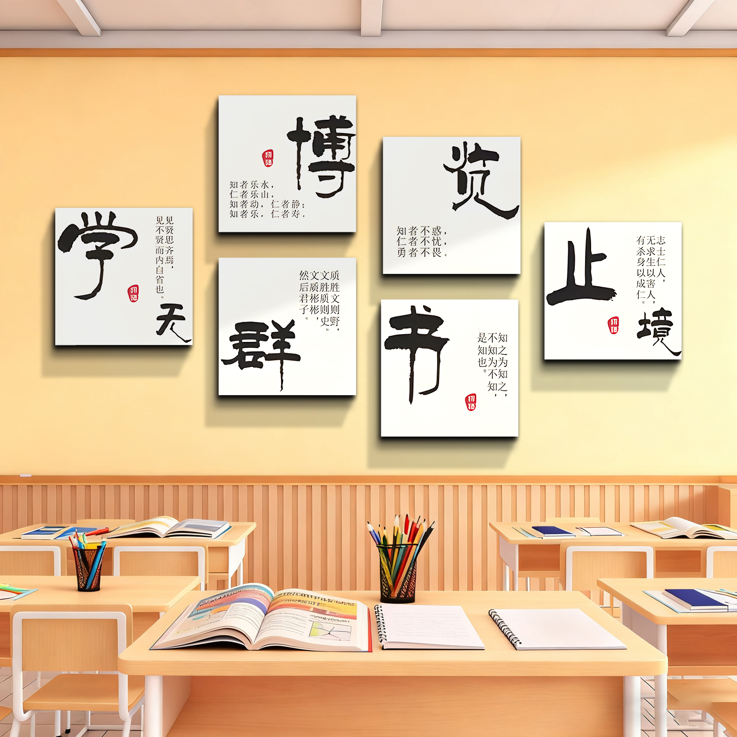 学校校园教室墙面布置文化墙贴