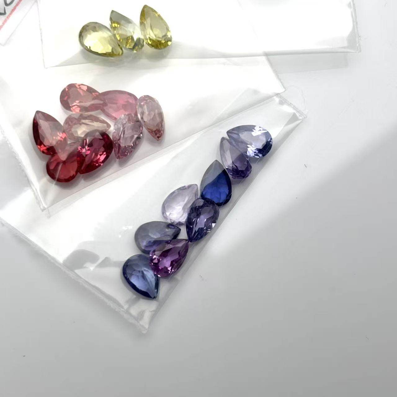 梨形4x6mm培育皇家蓝宝石 黄蓝宝 紫兰宝 帕帕拉恰 帕拉伊巴蓝宝