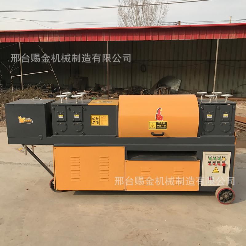 新型双曲线调直机建筑脚手架钢管调直除锈调直喷漆一体机