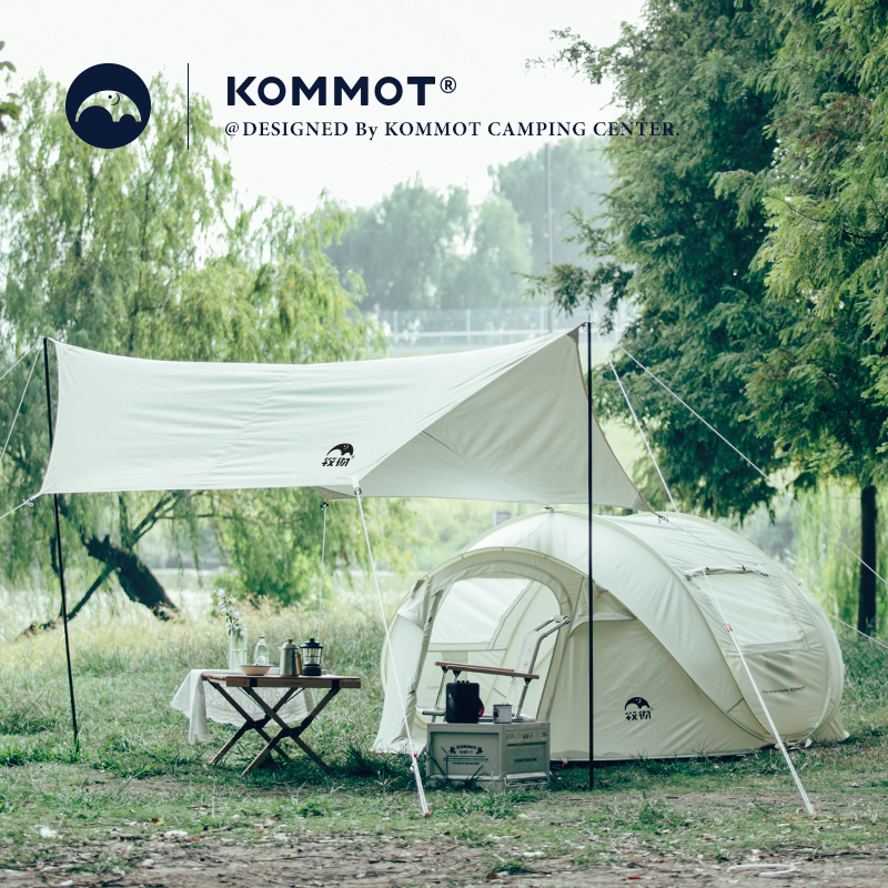 KOMMOeT牧彻1营速自全开动免搭建帐篷户外3-4人露秒野营遮阳