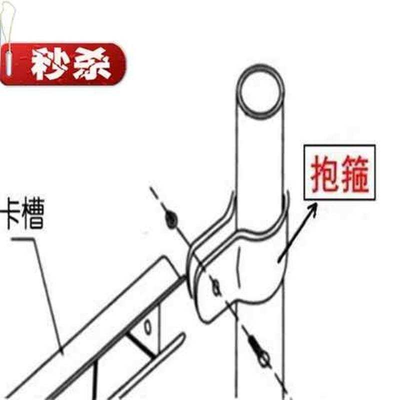 温室大棚骨架大l棚22配件热镀锌防风卡槽管槽夹箍抱箍