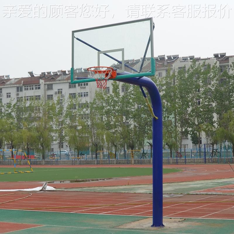 地埋球架圆管方管固定篮学校篮球子室外架50167人家用成训练标准