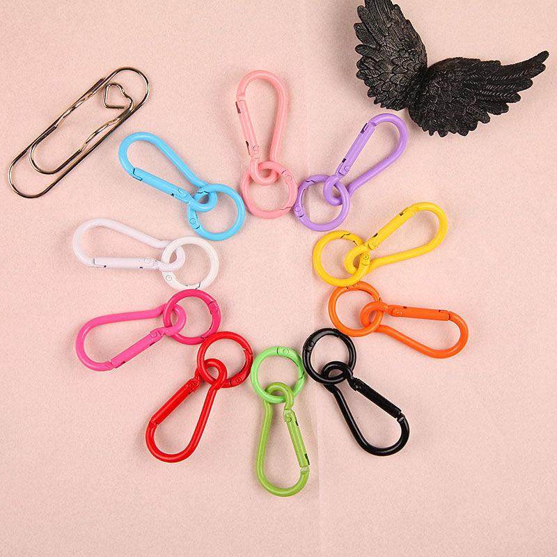 彩色彩绘合金葫芦形扣+弹簧扣组合首饰配件钥匙扣行李挂扣配件
