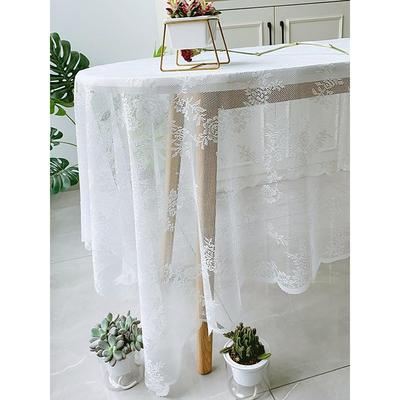 覆古网切出白色蕾丝布玫瑰桌布野餐布覆盖布姿势背景布法国风格