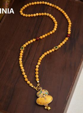 【金葫宋锦】媚娘新中式穿搭配饰覆古项炼宋锦葫芦吊坠项炼高级感