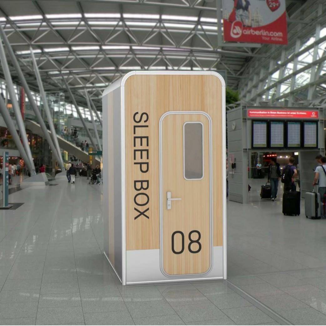 无人看守睡机场舱，蜂巢睡眠盒子，太空舱式睡眠舱，计时休息室