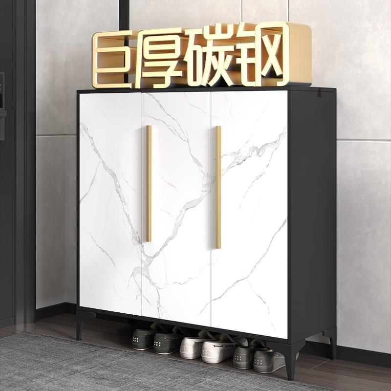 钢制家用带锁玄关入户纳简约大容量储物室内外鞋柜金属收纳柜靠墙