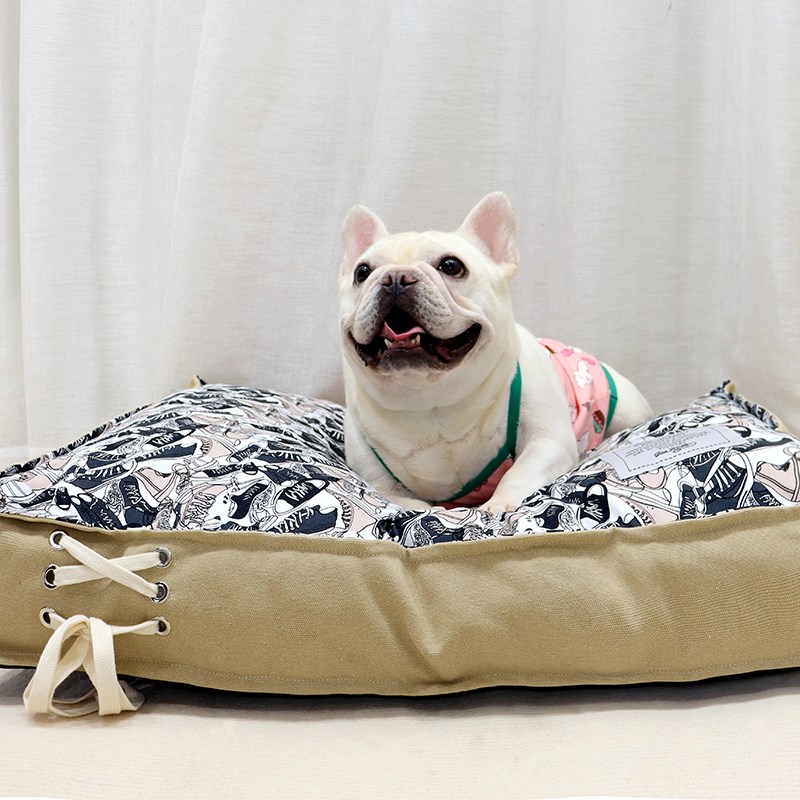 狗狗用品狗窝睡垫狗床狗垫猫咪睡垫猫窝可拆洗帆布四季可用棉