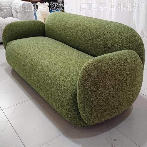 奶油风布艺异沙发计北欧泰迪绒小形户家型客厅卧室QY-S1475网红设