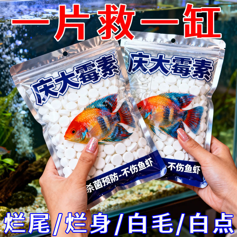 庆大霉素鱼病专用药烂身烂尾白点白毛掉磷蒙眼杀菌消炎康复消杀片,宠物/宠物食品及用品,除藻剂,淘宝优惠券,粉丝福利购,淘宝优惠卷