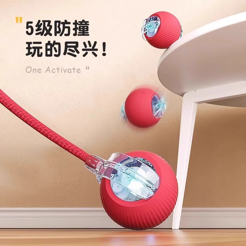 狗狗玩具球自嗨解闷自动遛狗神器宠物逗小狗狗跳跳球电动耐咬玩具