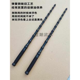 仿古钢鞭打神鞭硬鞭竹节钢鞭锏实心一体无焊接双鞭兵器秦琼鞭