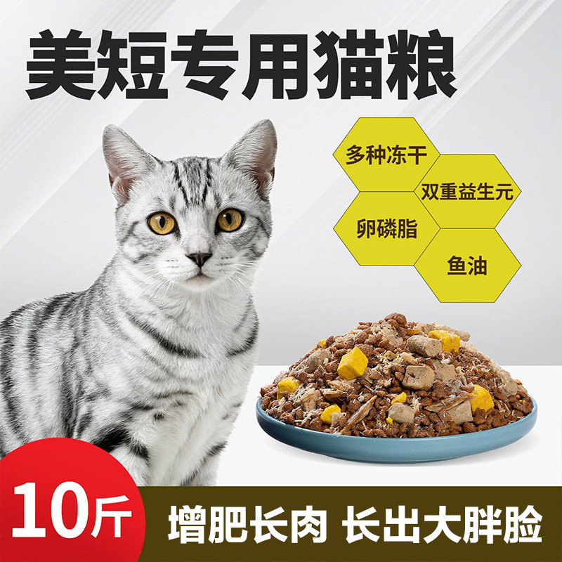 美短专用猫粮10斤实惠装成猫幼猫全价冻干增肥营养不掉毛