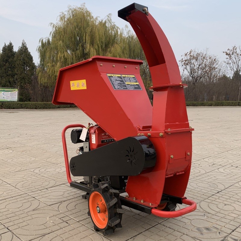 果园干鲜树枝粉碎l机柴油汽电多功能移动粉碎各类树木秸秆还田机