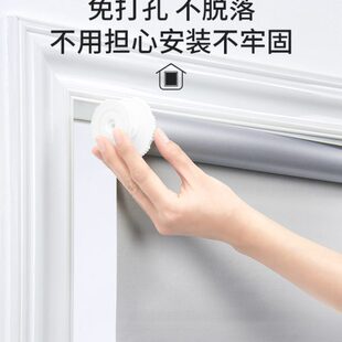 窗帘遮光2024新款 卫生间浴室厨房办公室百叶 免打孔整套卷拉式 安装