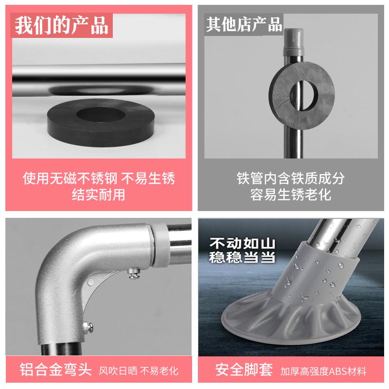 。不锈钢晾衣架落地折叠伸缩x式双杆室内凉衣架晒衣架阳台晒被子
