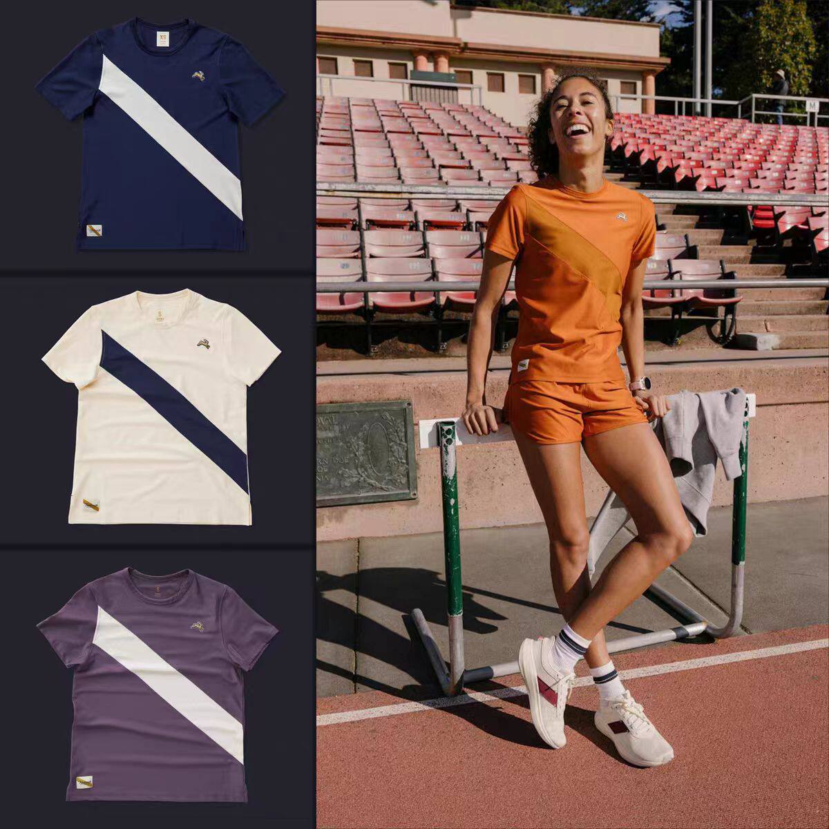 男子夏季Tracksmith 小兔子VC系列马拉松陆跑复古速干跑步运动T恤