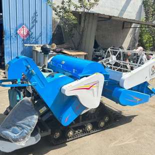 宏博機械 農用黃豆聯合收獲機 自走式 小型稻麥收割脫粒機 新款